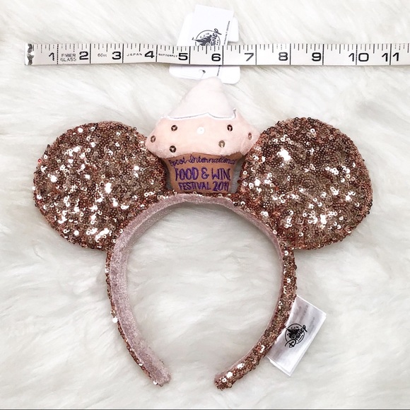 Disney Parks Food & Wine Cupcake Rose Gold Ears - Picture 6 of 8